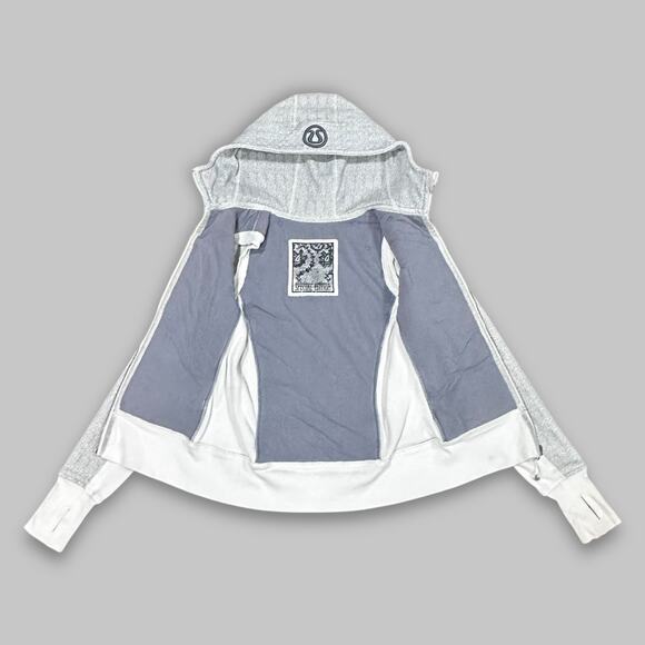 Lululemon Special Edition Gray & White Scuba Hoodie Jacket Women’s Size 6 - Picture 4 of 6